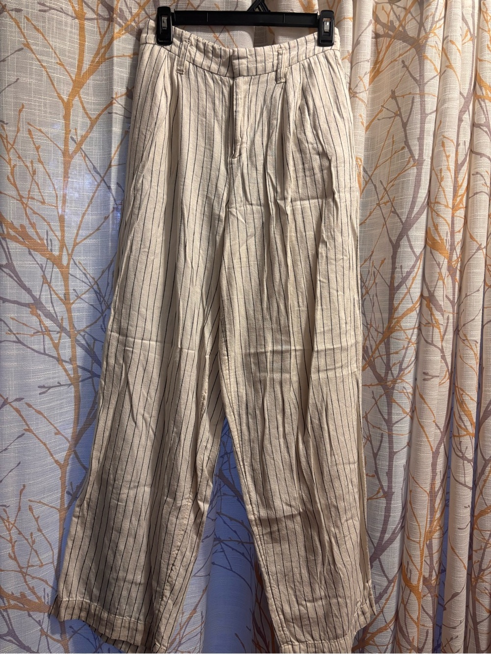 a new day Cream Pinstripe Relaxed Chinos